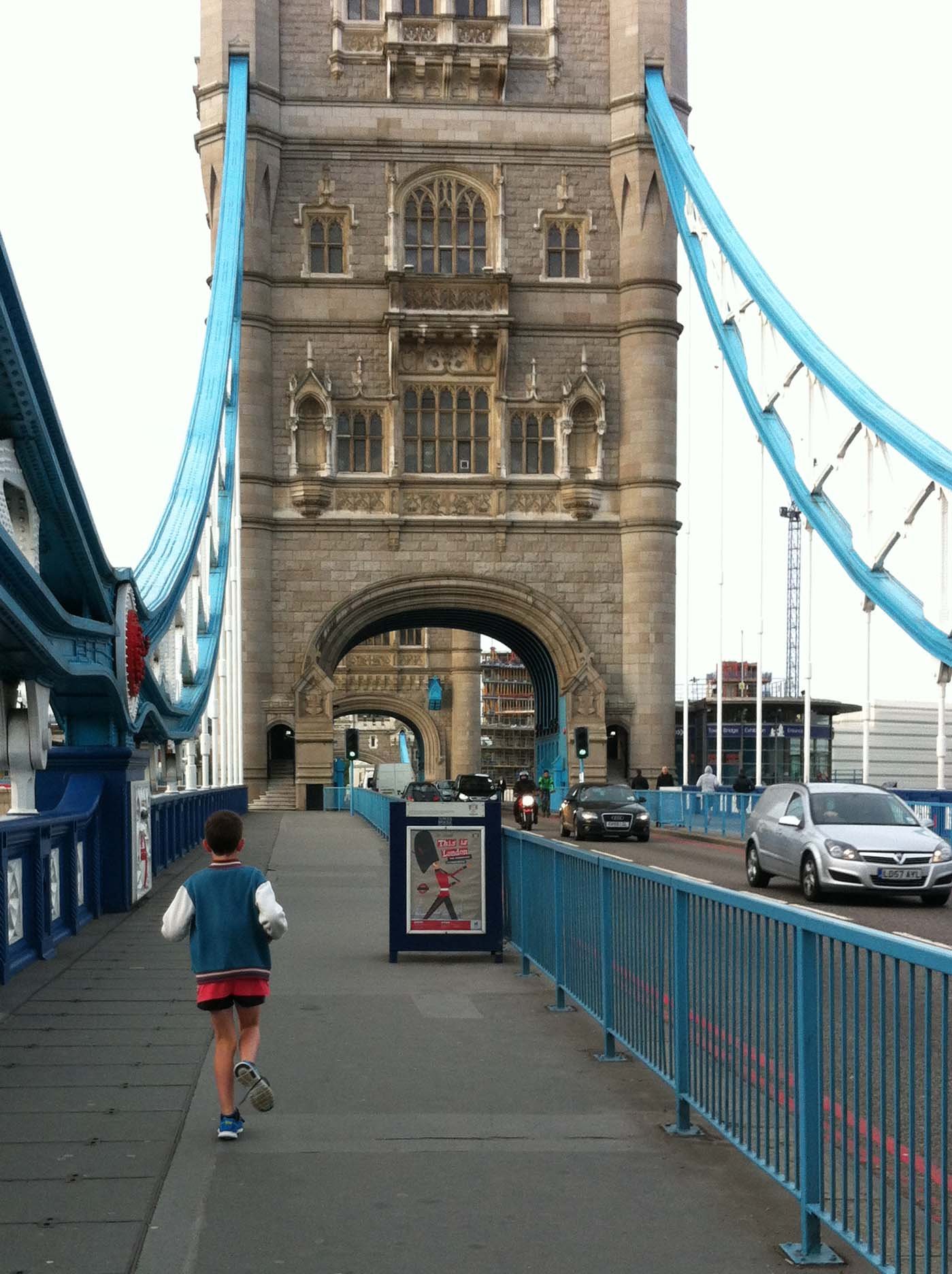 Running with Jay over Tower Bridge